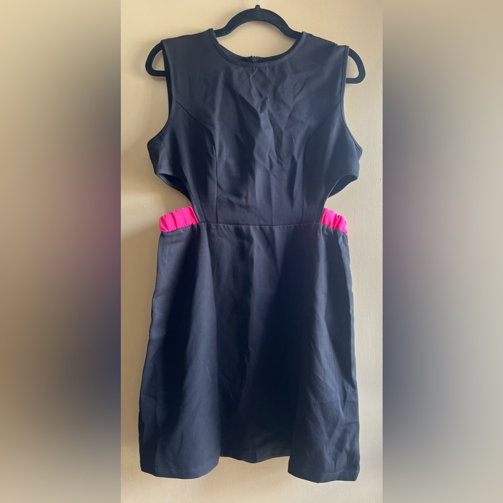 Black and Pink Mini Dress